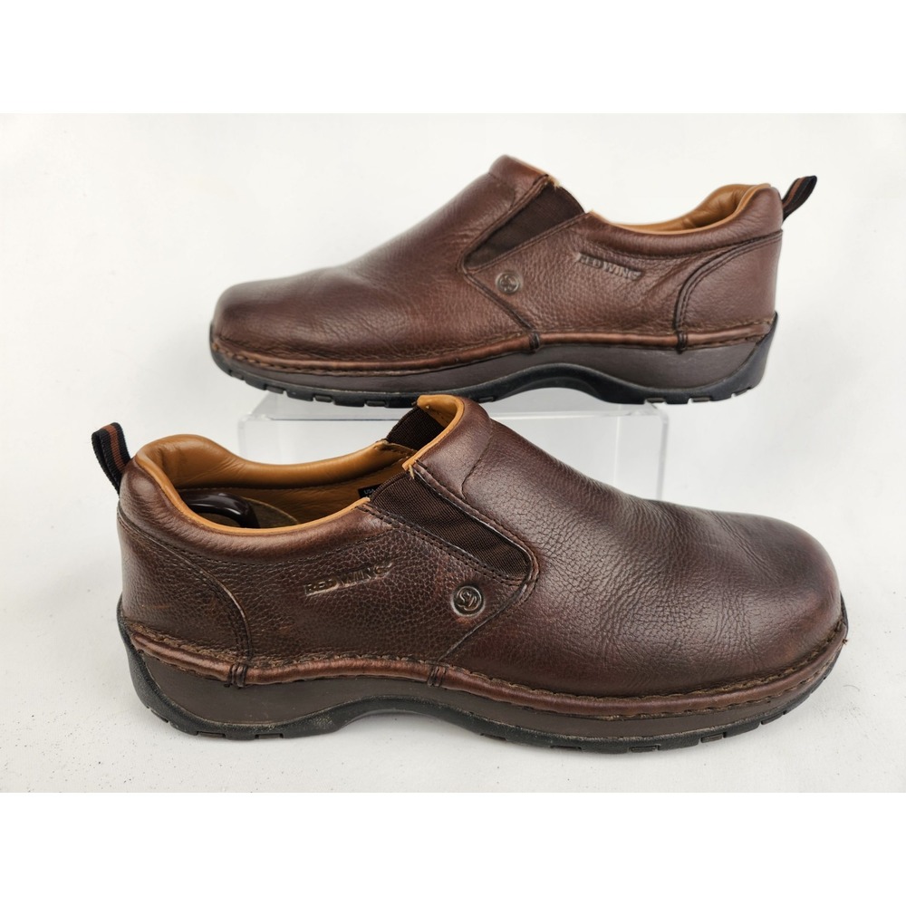Red Wing Men's Size 11 EE, Wide 8702 Safety Toe Leather Brown Loafer Shoes Boots